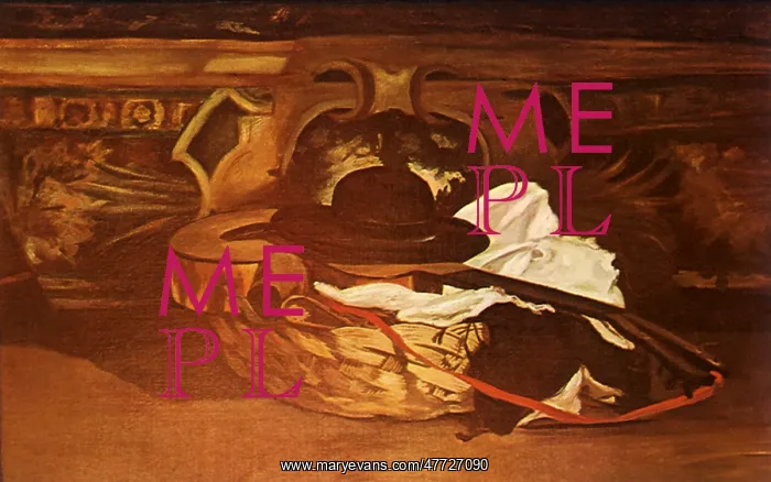  : Guitar and Hat, by Manet