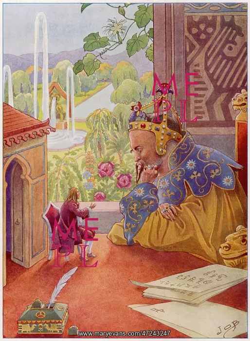 : Gulliver - speaking with the King of Brobdingnag : Gulliver - speaking with the King of Brobdingnag