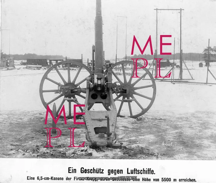 : Gun against airships, 1909 : Gun against airships, 1909