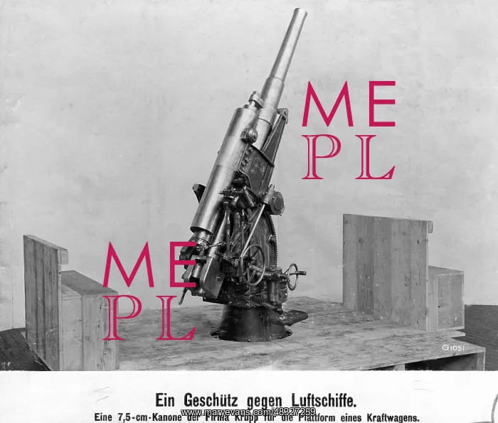 : Gun against airships, 1909 : Gun against airships, 1909