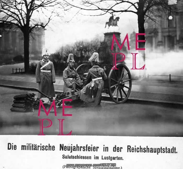 : Gun salute in Berlin, 1911 : Gun salute in Berlin, 1911