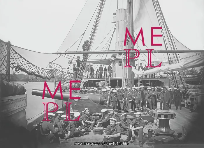 : Gunboat USS Mendota on James River during : Gunboat USS Mendota on James River during
