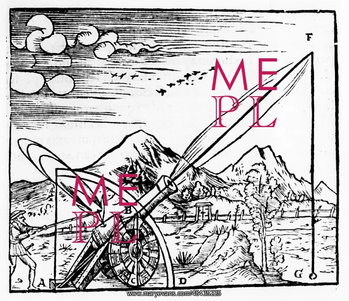 : Gunner firing a cannon. The path of the projectile : Gunner firing a cannon. The path of the projectile