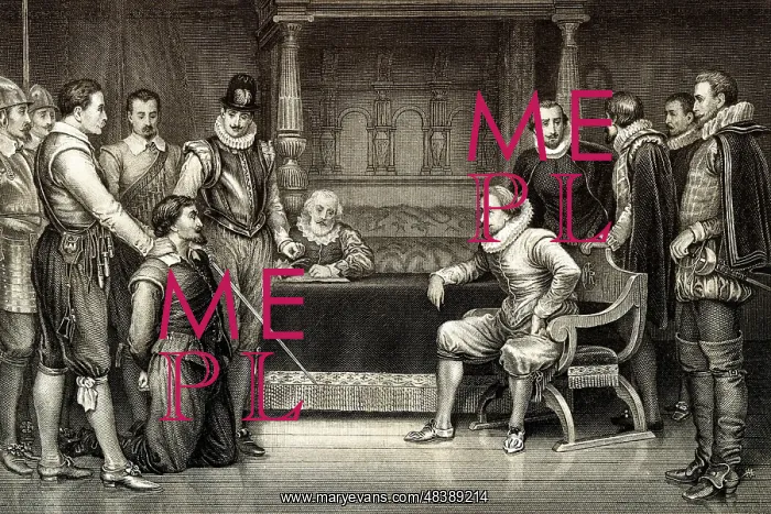 : Gunpowder Plot, Guy Fawkes interrogated by James I : Gunpowder Plot, Guy Fawkes interrogated by James I