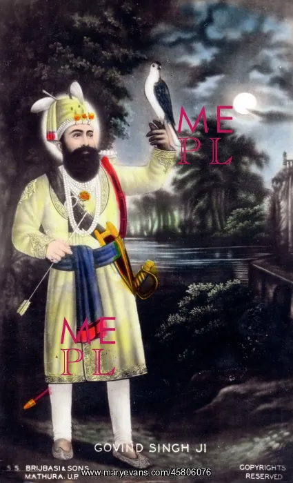 : Guru Gobind Singh with Chitta Baz : Guru Gobind Singh with Chitta Baz