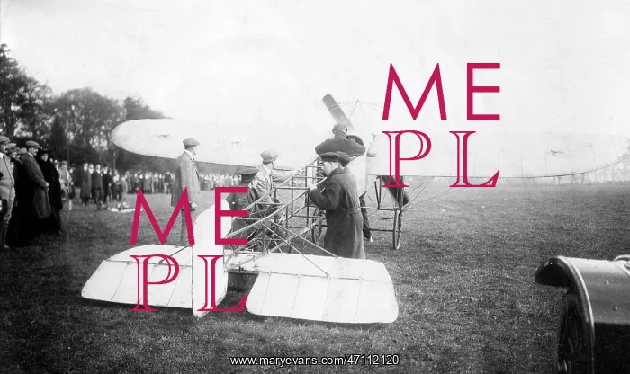  : Gustav Hamel monoplane at Cirencester early 1900s