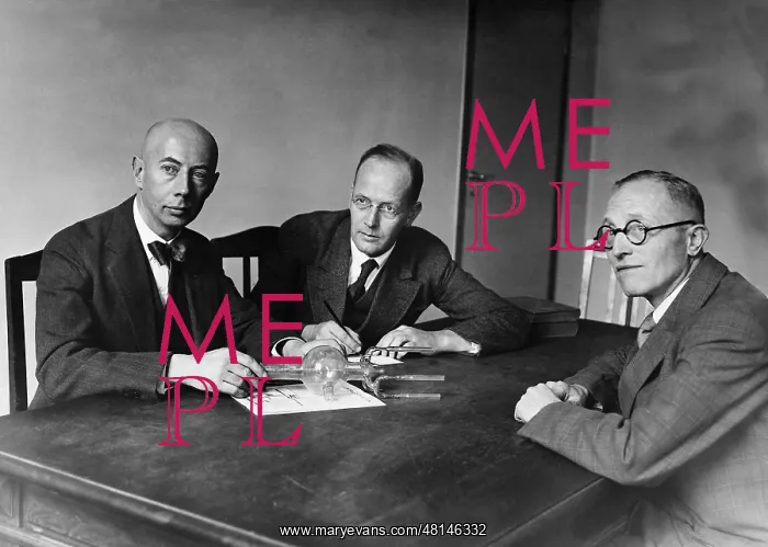 : Gustav Hertz, Richard Becker and William Westphal at the Tec : Gustav Hertz, Richard Becker and William Westphal at the Tec
