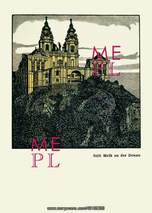 : Gustav Kalhammer. Melk Abbey on the : Gustav Kalhammer. Melk Abbey on the