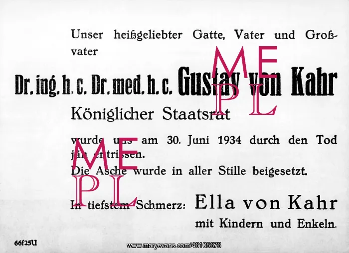 : Gustav Ritter von Kahr : Gustav Ritter von Kahr