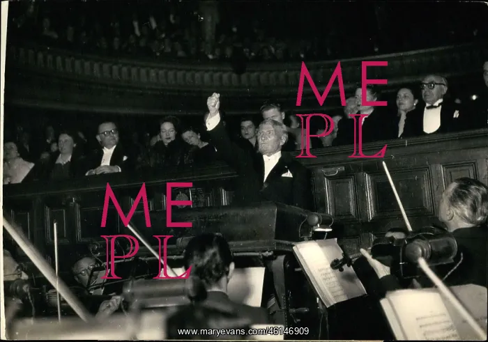 : Gustave Charpentier conducting at Opera Comique, Paris : Gustave Charpentier conducting at Opera Comique, Paris