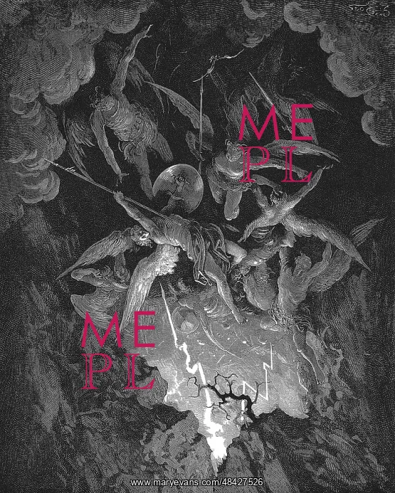 : Gustave Dore illustration for John Milton's epic : Gustave Dore illustration for John Milton's epic