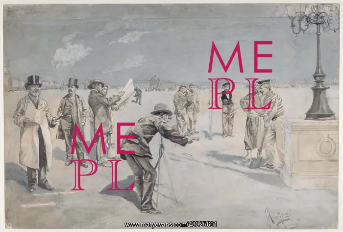 : Gustave Eiffel looking for location for his Tower : Gustave Eiffel looking for location for his Tower