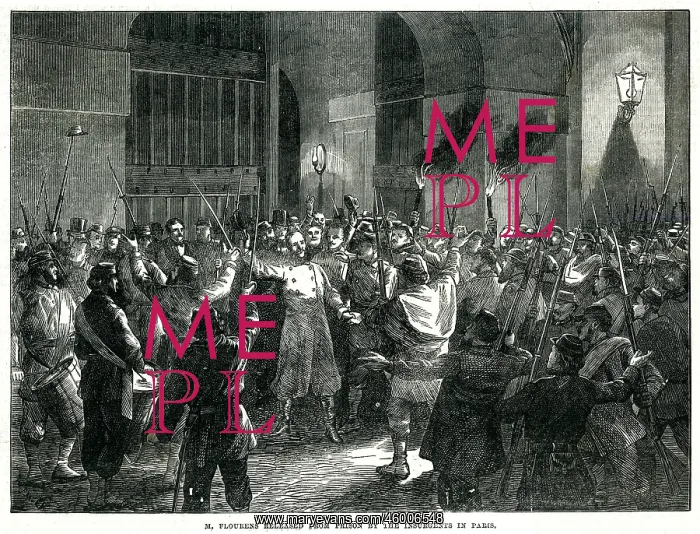 : Gustave Flourens released from prison by revolutionaries : Gustave Flourens released from prison by revolutionaries