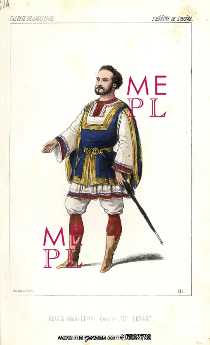 : Gustave Roger in the role of Leon in le Juif : Gustave Roger in the role of Leon in le Juif