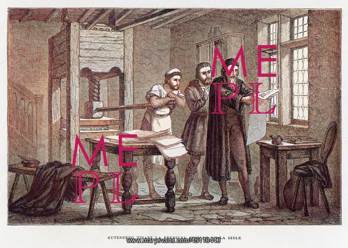 : Gutenberg's printing press : Gutenberg's printing press