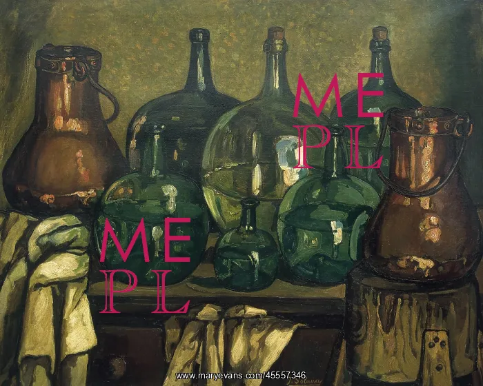 : GUTIERREZ SOLANA, Jose. Still life with a bottle : GUTIERREZ SOLANA, Jose. Still life with a bottle