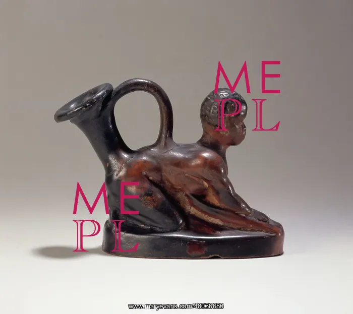 : Guttus (pitcher) in the shape of a slave : Guttus (pitcher) in the shape of a slave
