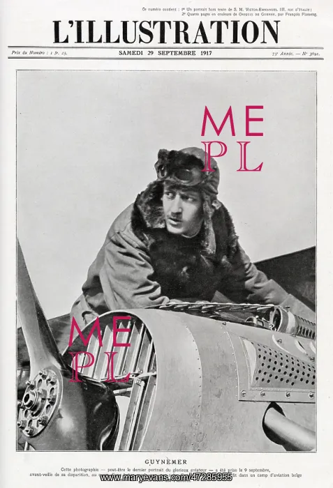 : Guynemer in his SPAD aircraft : Guynemer in his SPAD aircraft