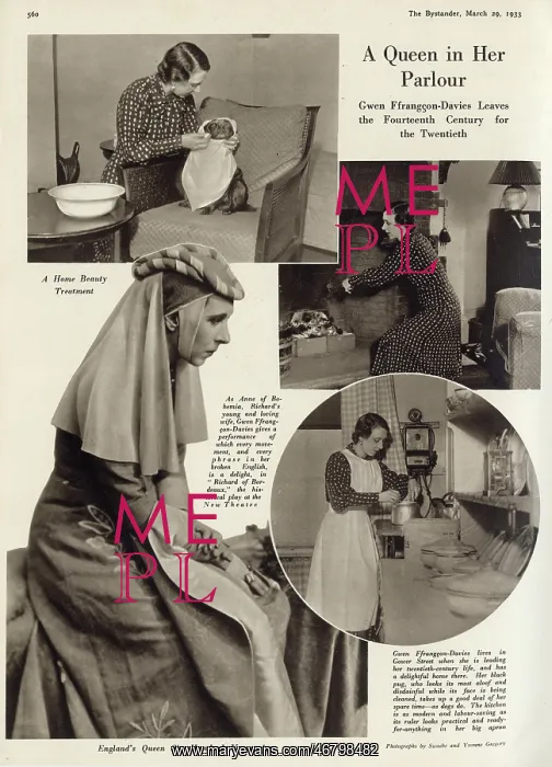 : Gwen Ffrangcon-Davies at home : Gwen Ffrangcon-Davies at home