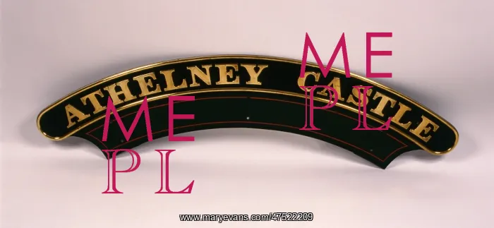 : GWR nameplate for the Athelney Castle : GWR nameplate for the Athelney Castle