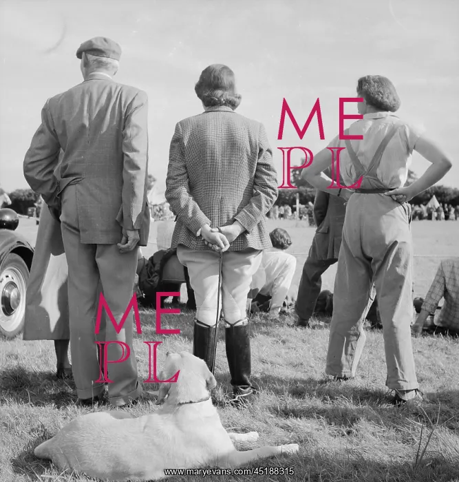 : Gymkhana. A group of spectators seated on the ground around a show ring : Gymkhana. A group of spectators seated on the ground around a show ring