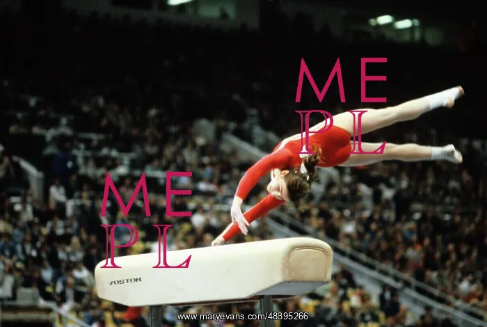 : Gymnast Elena Polevaya, 1981 : Gymnast Elena Polevaya, 1981