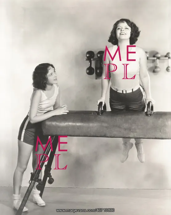 : Gymnasts taking turns on pommel horse : Gymnasts taking turns on pommel horse