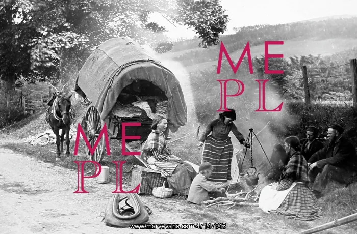  : A gypsy encampment, Victorian period