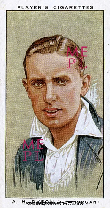 : A H Dyson, Glamorgan County cricketer : A H Dyson, Glamorgan County cricketer