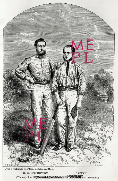: H H Stephenson and Billy Caffyn, English cricketers : H H Stephenson and Billy Caffyn, English cricketers