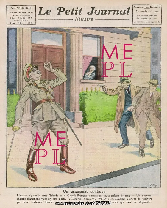 : H H WILSON KILLED 1922 : H H WILSON KILLED 1922