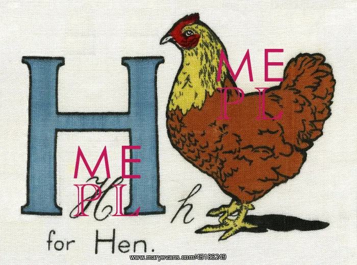  : H for Hen. From a Dean's Rag Book entitled Kiddiewiddies ABC