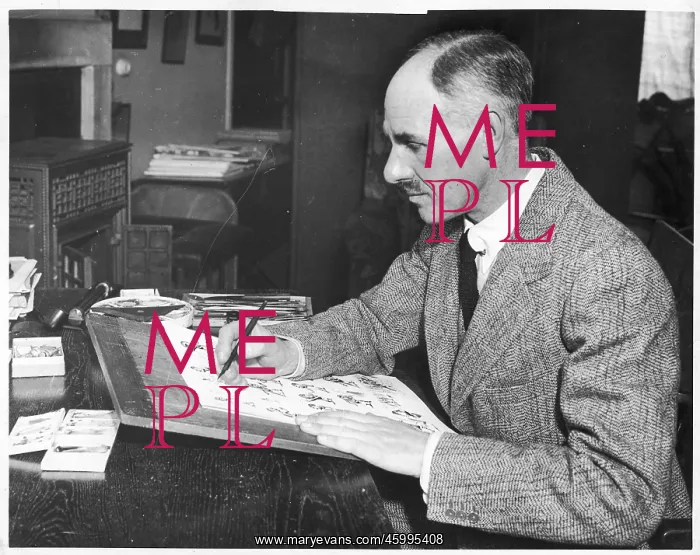 : H. M. Bateman in his studio : H. M. Bateman in his studio