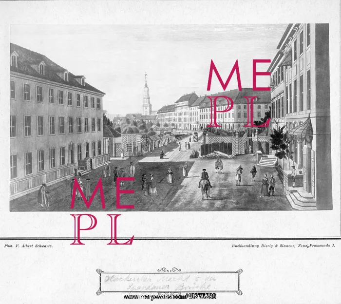 : Hackescher Markt in Berlin, around 1750 : Hackescher Markt in Berlin, around 1750