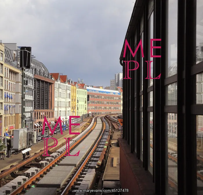 : Hackescher Markt train tracks, Berlin, Germany : Hackescher Markt train tracks, Berlin, Germany