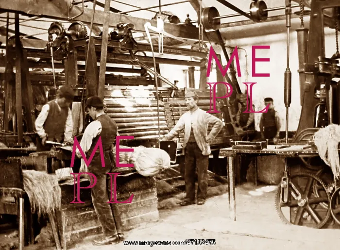  : A hackling machine, linen production, Victorian period