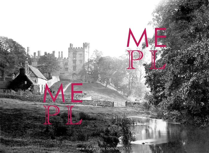  : Haddon Hall, from above the Bridge c1862
