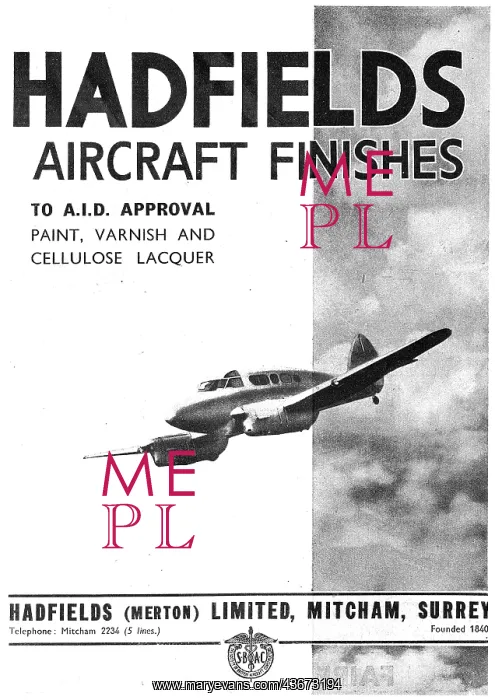 : Hadfields Aircraft Finishes : Hadfields Aircraft Finishes