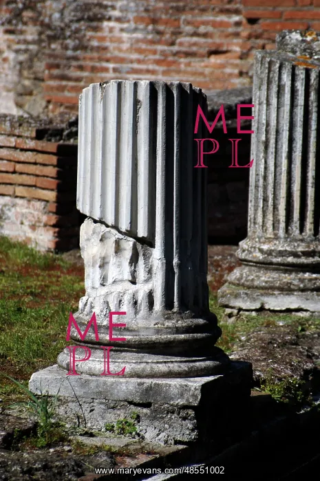 : Hadrian's Villa. Column of Maritime Theatre. 2nd century. It : Hadrian's Villa. Column of Maritime Theatre. 2nd century. It