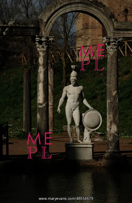 : Hadrian's Villa. Statue in the Canopus. God Mars. 2nd centur : Hadrian's Villa. Statue in the Canopus. God Mars. 2nd centur