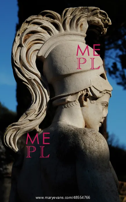 : Hadrian's Villa. Statue in the Canopus. God Mars. 2nd centur : Hadrian's Villa. Statue in the Canopus. God Mars. 2nd centur