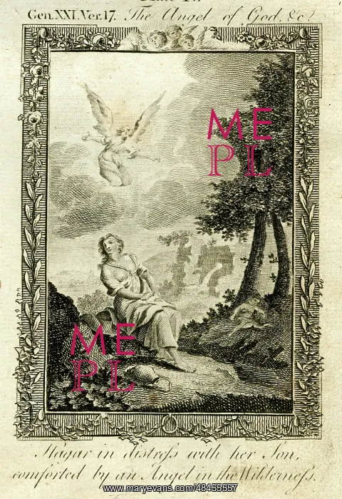 : Hagar in distress with her son : Hagar in distress with her son
