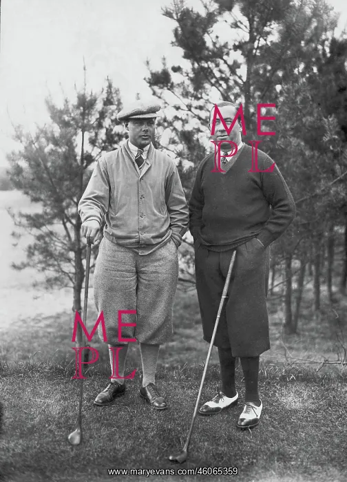 : Hagen and Alliss after golf match : Hagen and Alliss after golf match