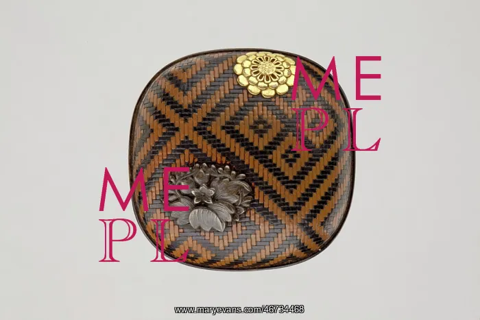 : Hako-style netsuke in the form of a woven basket : Hako-style netsuke in the form of a woven basket