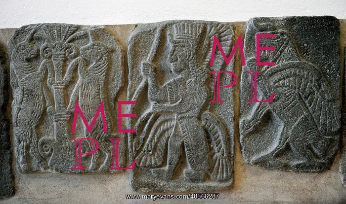 : Halaf culture. (ca 6000-5300 BC). Syria. Orthostat. Winged g : Halaf culture. (ca 6000-5300 BC). Syria. Orthostat. Winged g