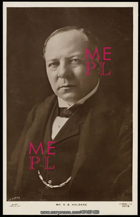  : HALDANE. RICHARD BURDON, viscount HALDANE (1856 - 1928), statesman