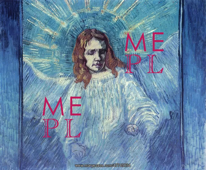 : Half-Figure of an Angel, by Van Gogh : Half-Figure of an Angel, by Van Gogh