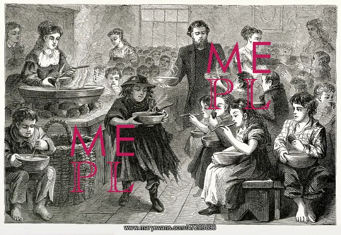 : Half-penny soup kitchen 1870 : Half-penny soup kitchen 1870