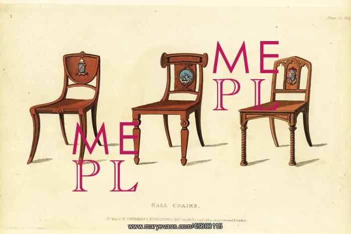 : Hall chairs with coats of arms, 1814 : Hall chairs with coats of arms, 1814