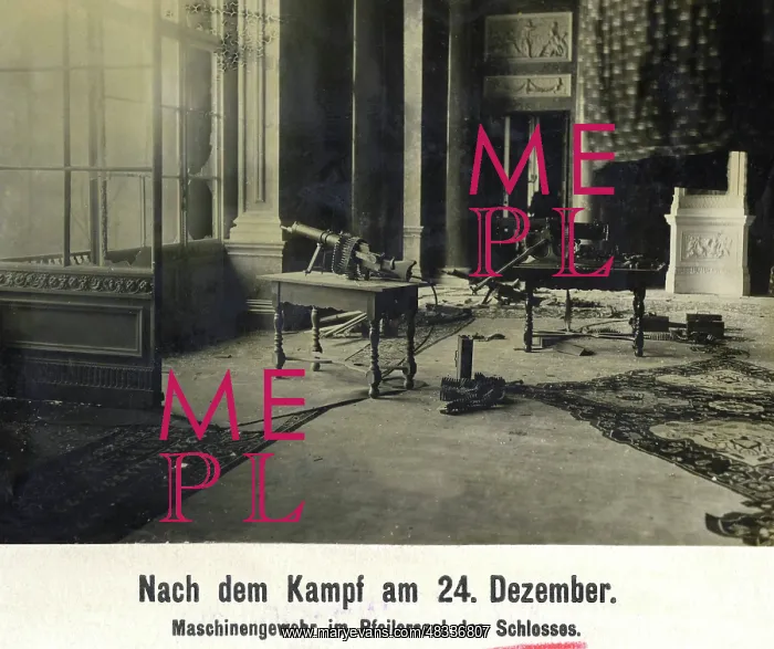 : Hall in the City Palace in Berlin, 1918 : Hall in the City Palace in Berlin, 1918